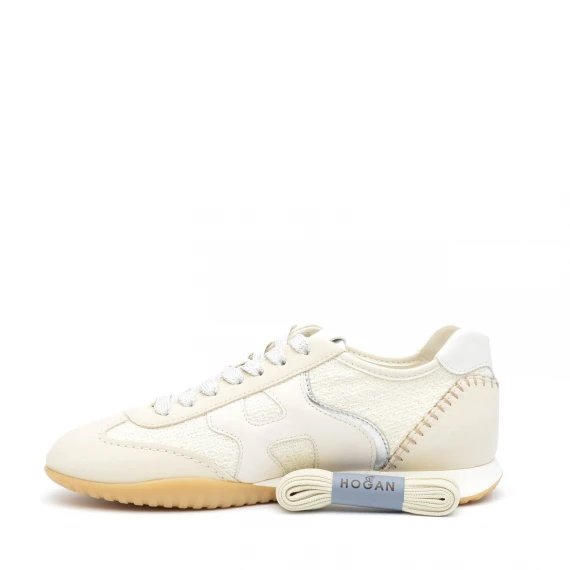 Sneakers Hogan Olympia in nabuk beige