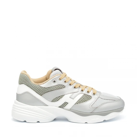 Sneakers Hogan H665 in pelle argento