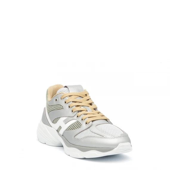 Sneakers Hogan H665 in pelle argento
