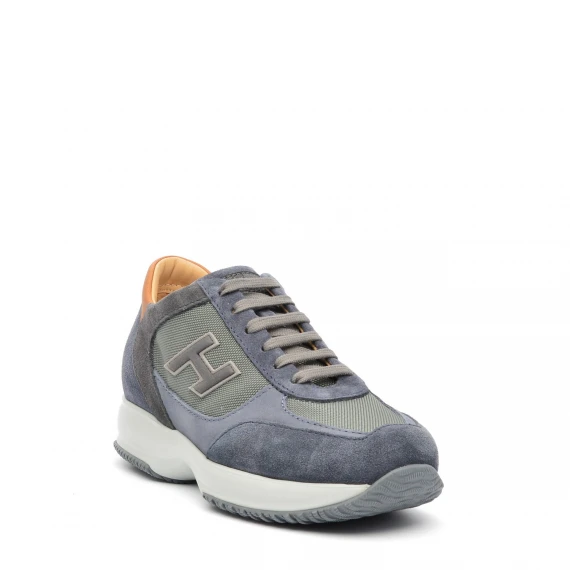 Sneakers Hogan Interactive in camoscio color carta da zucchero