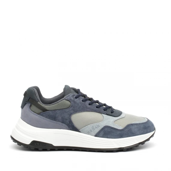 Sneakers Hogan Hyperlight in camoscio blu