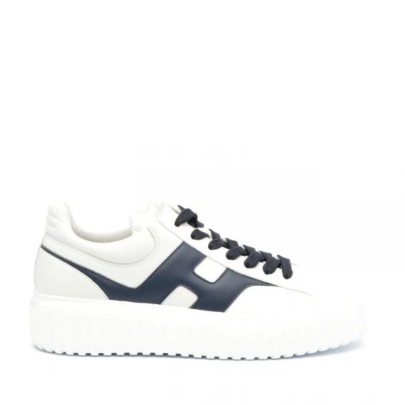 Sneakers Hogan H-Stripes in pelle bianco