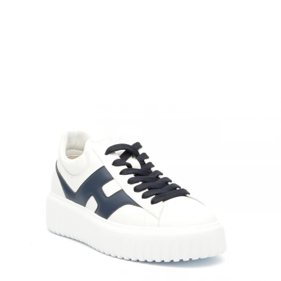 Sneakers Hogan H-Stripes in pelle bianco