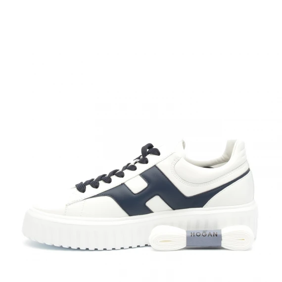 Sneakers Hogan H-Stripes in pelle bianco