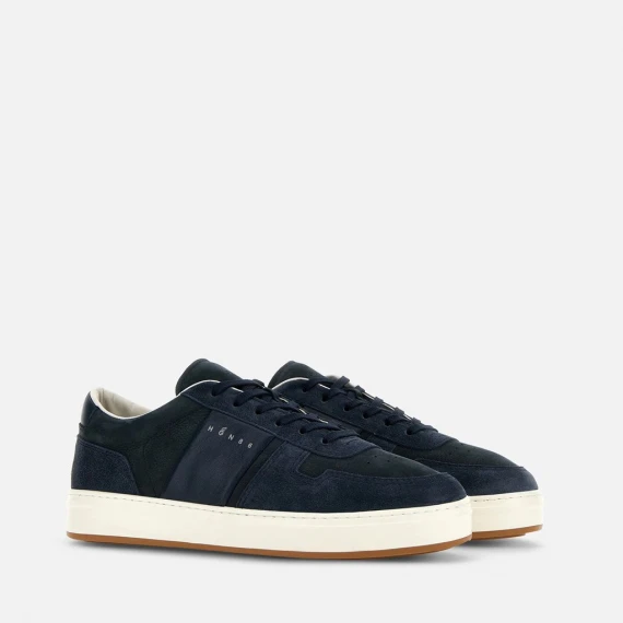 Sneakers Hogan H-TV in camoscio blu