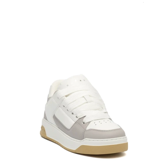 Sneakers Hogan H667 in pelle bianco e grigio