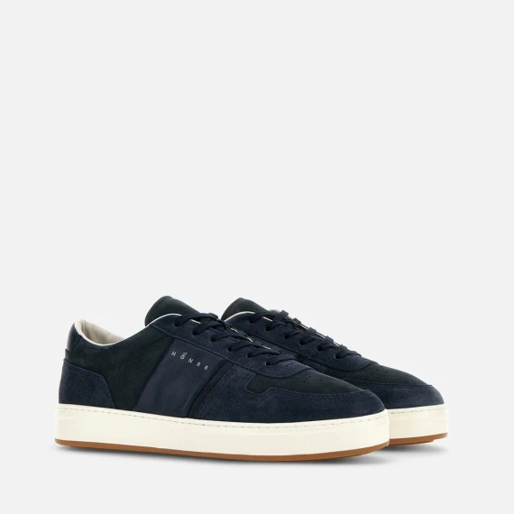 Sneakers Hogan H-TV in camoscio blu
