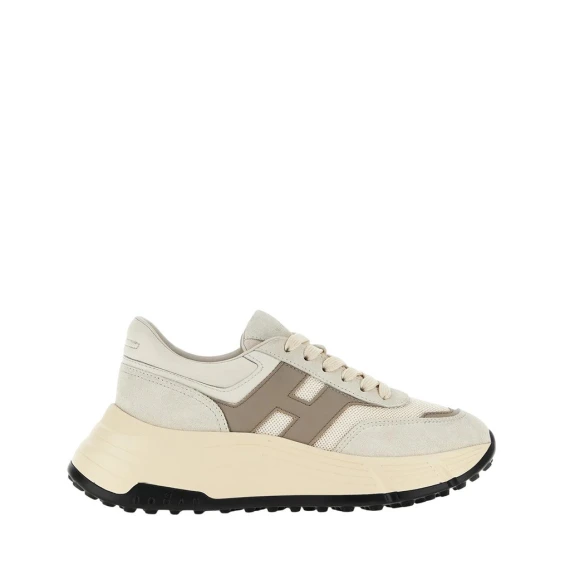 Sneakers Hogan Hi-Fi in camoscio avorio