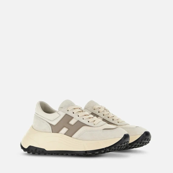 Sneakers Hogan Hi-Fi in camoscio avorio