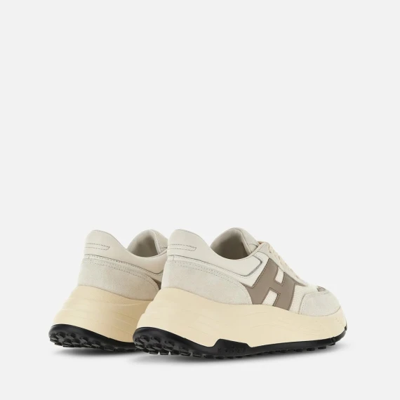 Sneakers Hogan Hi-Fi in camoscio avorio