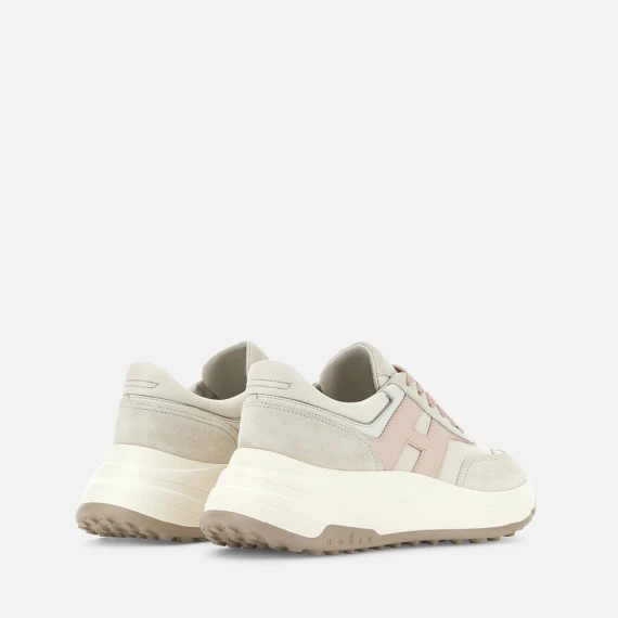 Sneakers Hogan Hi-Fi in camoscio avorio