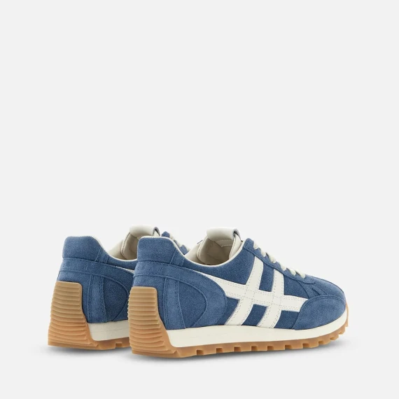 Sneakers Hogan 86er in camoscio azzurro