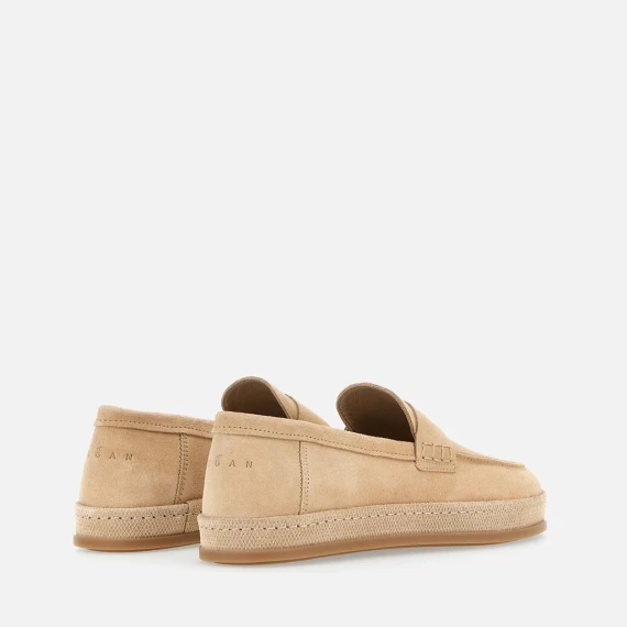 Mocassino Hogan H683 in camoscio beige