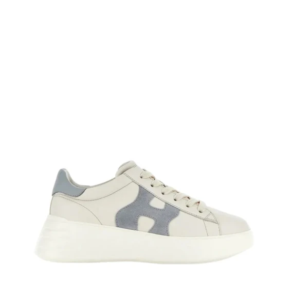 Sneakers Hogan Rebel in pelle bianco avorio