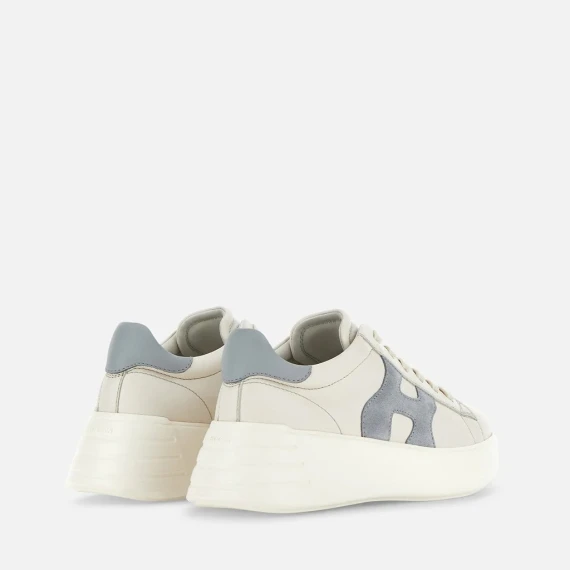 Sneakers Hogan Rebel in pelle bianco avorio