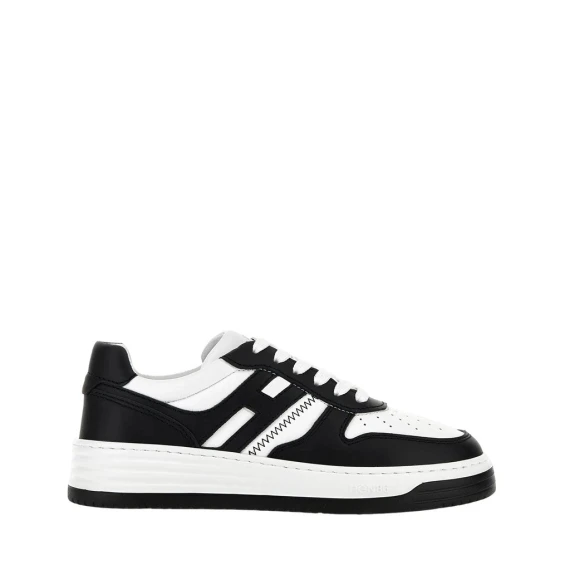 Sneakers Hogan H630 in pelle bianco e nero
