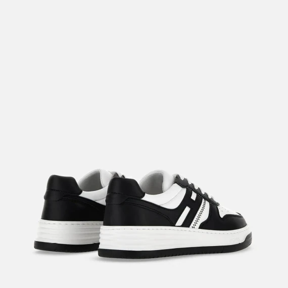 Sneakers Hogan H630 in pelle bianco e nero