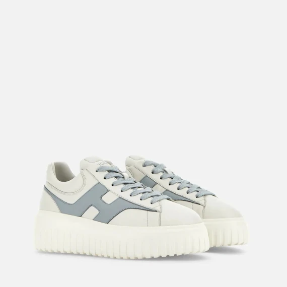 Sneakers Hogan H-Stripes in pelle avorio