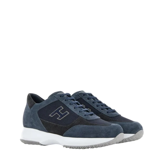 Sneakers Hogan Interactive in camoscio blu