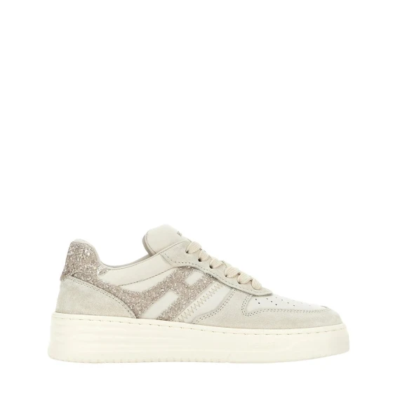 Sneakers Hogan H630 in camoscio avorio