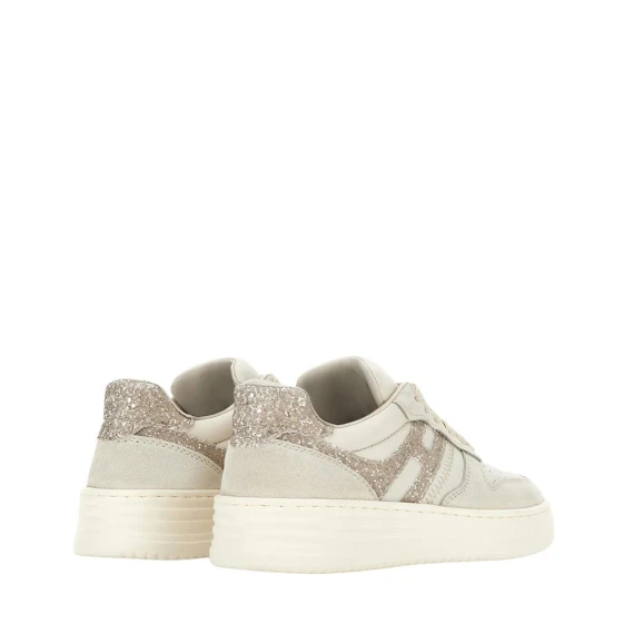 Sneakers Hogan H630 in camoscio avorio