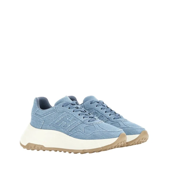 Sneakers Hogan Hi-Fi  in tessuto azzurro