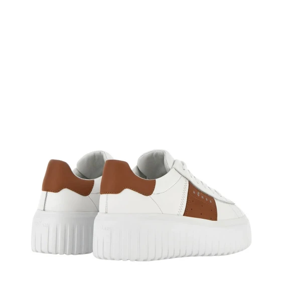 Sneakers Hogan H-Stripes in pelle bianco