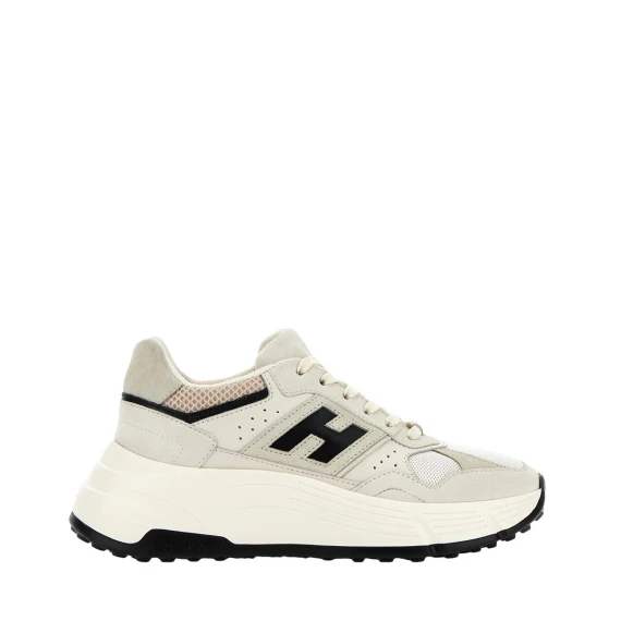 Sneakers Hogan Hi-Fi in camoscio avorio