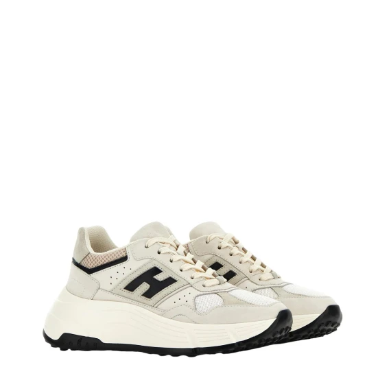Sneakers Hogan Hi-Fi in camoscio avorio