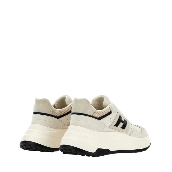 Sneakers Hogan Hi-Fi in camoscio avorio