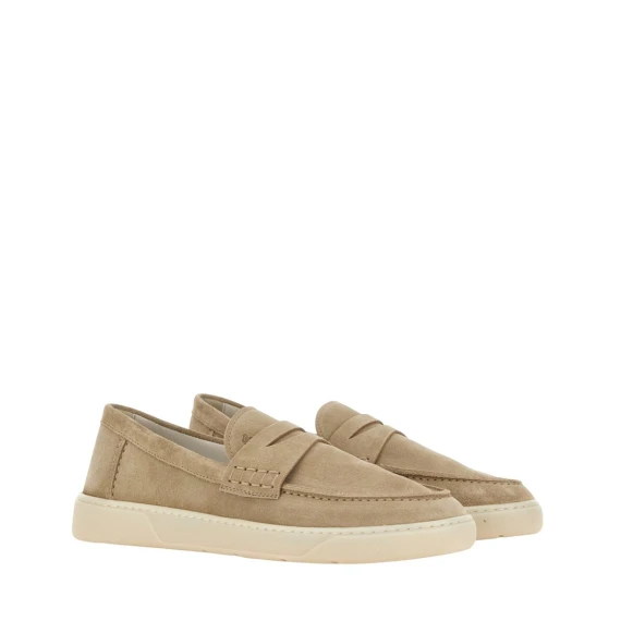 Mocassino Hogan in camoscio beige