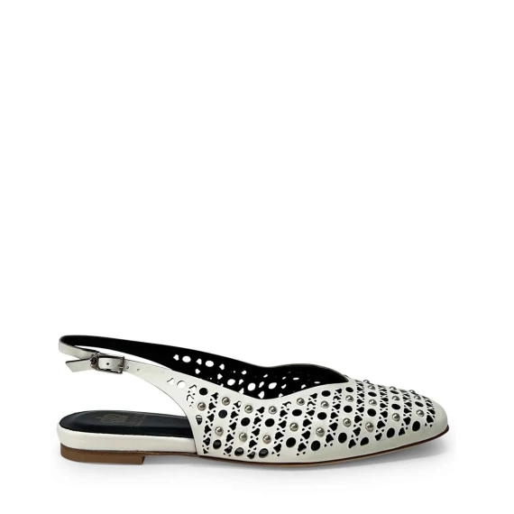 Slingback L'Arianna CH2524 in pelle bianco