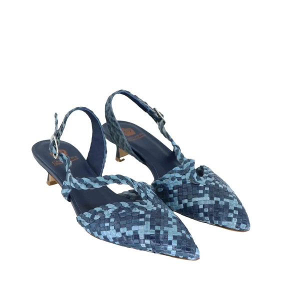 Slingback L'Arianna CH2568 in pelle blu