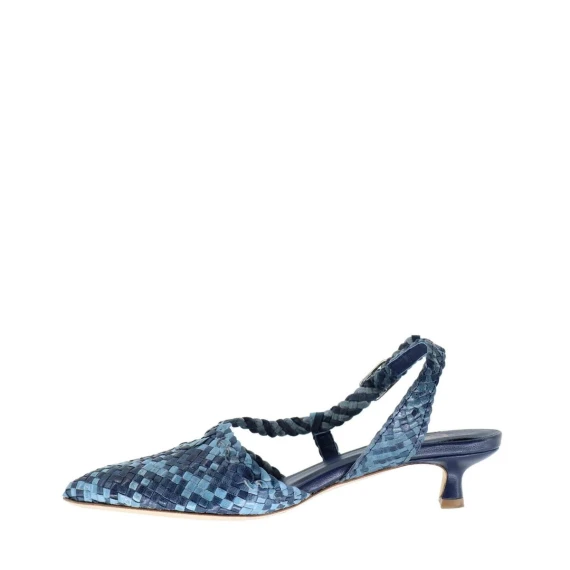 Slingback L'Arianna CH2568 in pelle blu
