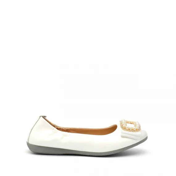 Ballerina La Ballerina in pelle bianco