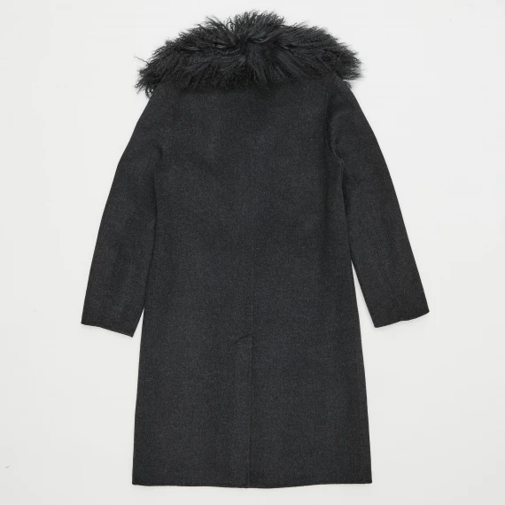 Cappotto in lana grigio antracite