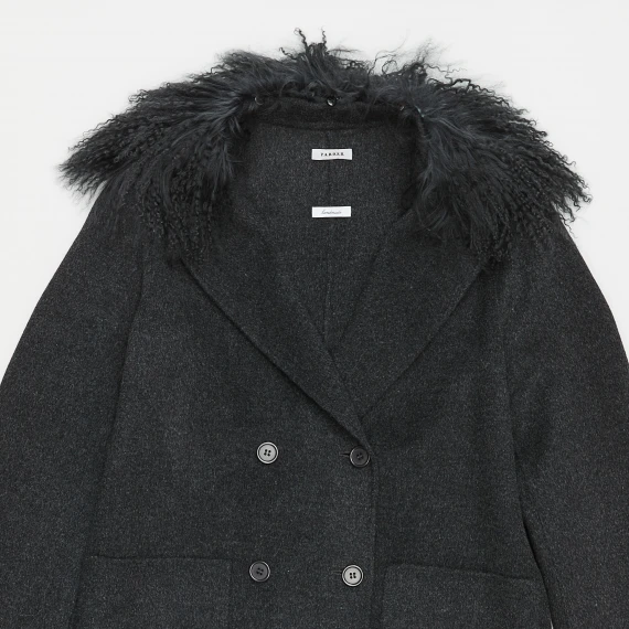 Cappotto in lana grigio antracite