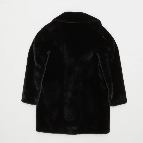 Cappotto in ecopelliccia nero