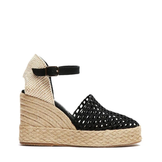Zeppa Palomitas 2301 in tessuto nero
