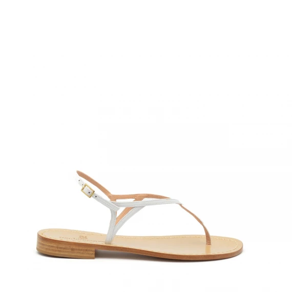 Infradito Paolo Ferrara 3203 in pelle bianco