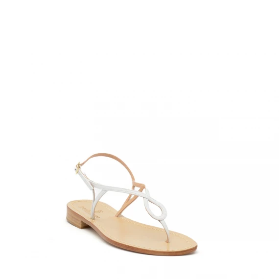 Infradito Paolo Ferrara 3203 in pelle bianco
