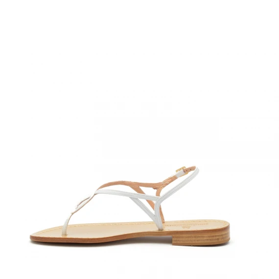 Infradito Paolo Ferrara 3203 in pelle bianco