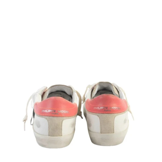 Sneakers Philippe Model PRLD in pelle bianco e rosa