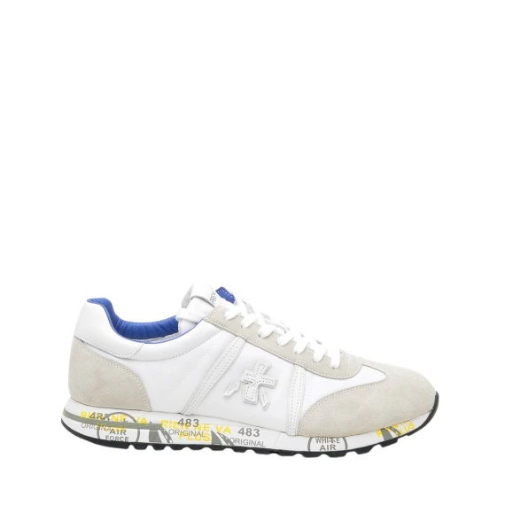 Sneakers Premiata LUCY in camoscio bianco