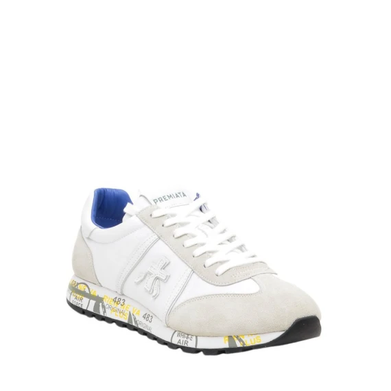 Sneakers Premiata LUCY in camoscio bianco