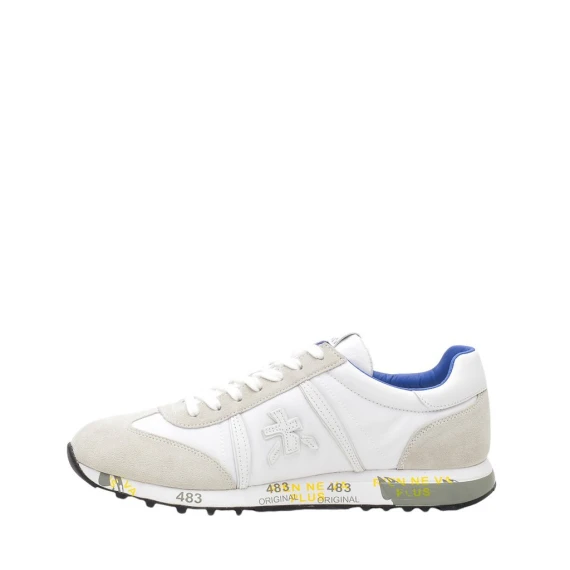 Sneakers Premiata LUCY in camoscio bianco