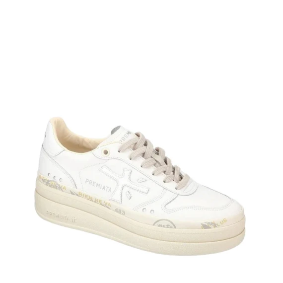 Sneakers Premiata MICOL in pelle bianco
