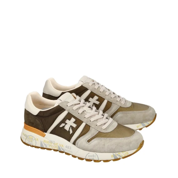 Sneakers Premiata LANDER in camoscio grigio