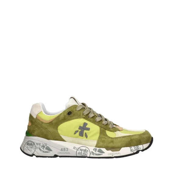 Sneakers Premiata MASE in camoscio verde lime