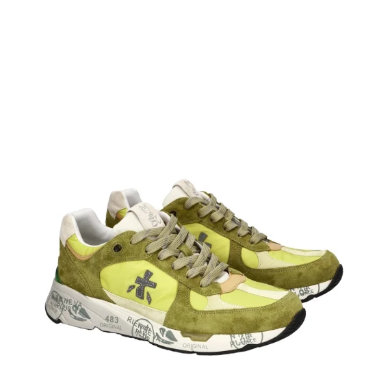 Sneakers Premiata MASE in camoscio verde lime